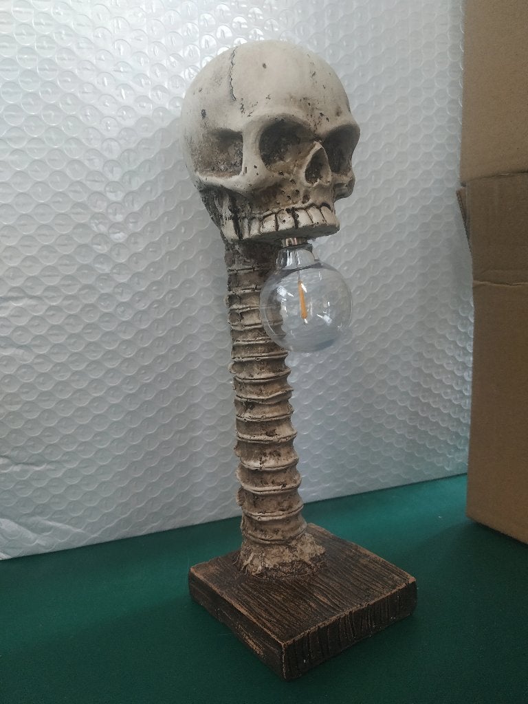 Doodskop Lamp / Skull Schedel Beeld Decor Horror Licht, Verzenden, Nieuw, Bureaulamp
