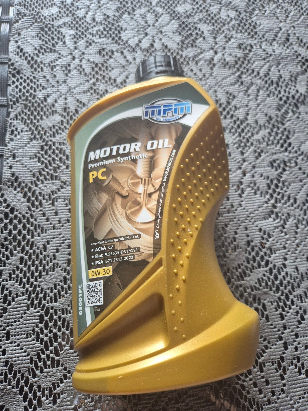 MPM Motorolie Premium Synthetic PC 0W-30, Ophalen of Verzenden
