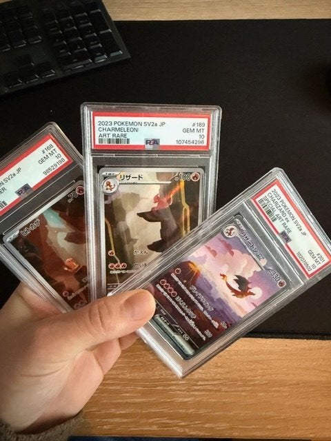 Pokémon 151 PSA10 Set Japans Charizard Charmander Charmeleon, Ophalen of Verzenden, Nieuw, Meerdere kaarten, Foil