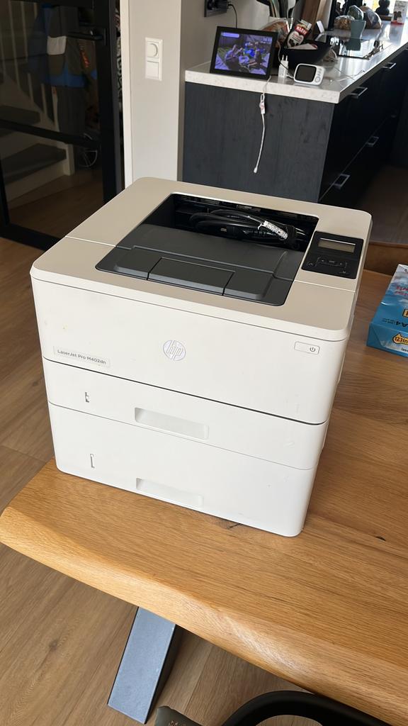 HP printer (laser Jet Pro M402dn) + laser toner Cartridge, Ophalen, Zo goed als nieuw, Laserprinter