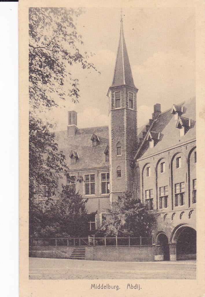 Middelburg. Abdij., Verzenden, 1920 tot 1940, Gelopen, Zeeland