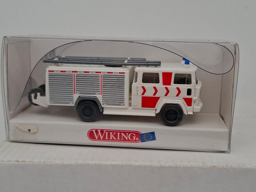 Nederlandse brandweer - Magirus ladderwagen - Wiking 1/87, Verzenden, Zo goed als nieuw, Bus of Vrachtwagen, Wiking