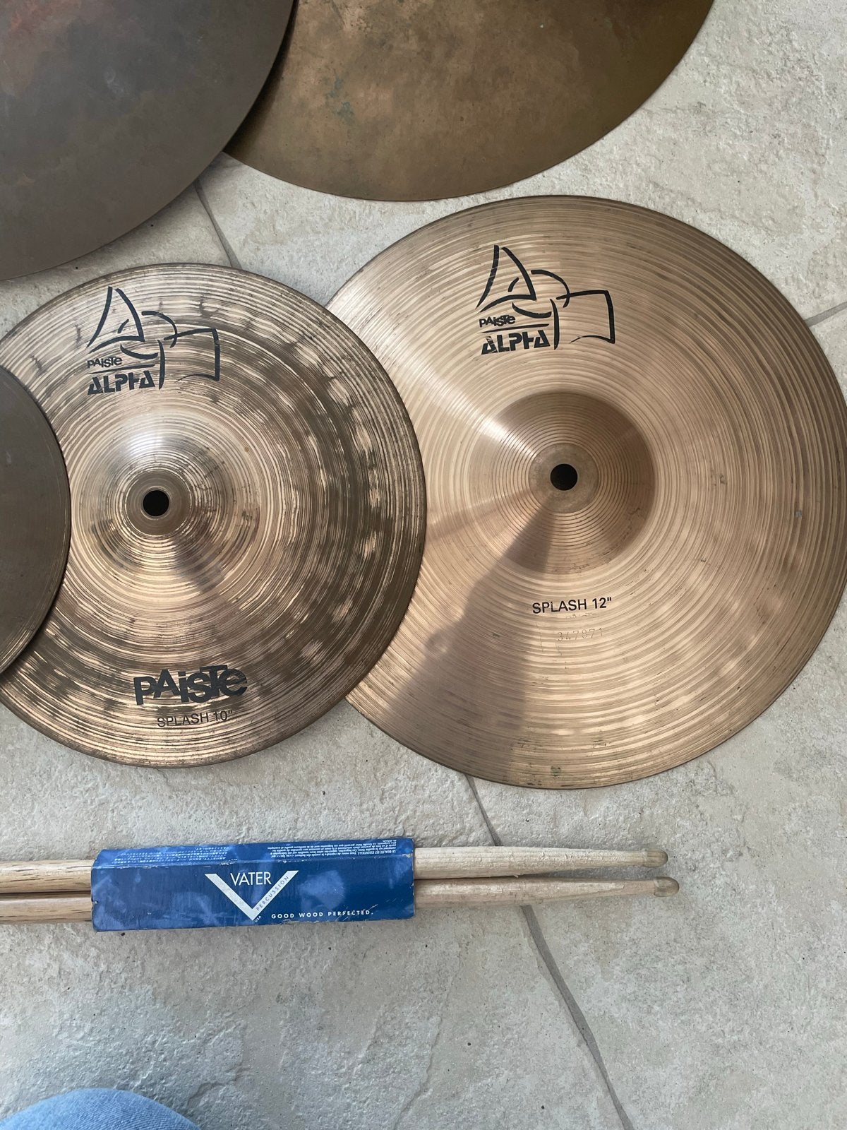 Bekkenset met tas en drumstokken - Paiste, Pearl, Stagg, Ophalen of Verzenden, Gebruikt, Overige merken