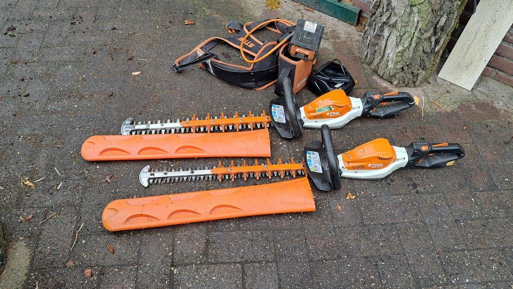 Stihl HSA 94 R en T scharenset met toebehoren, Tuin en Terras, Ophalen, Stihl, Gebruikt, Accu