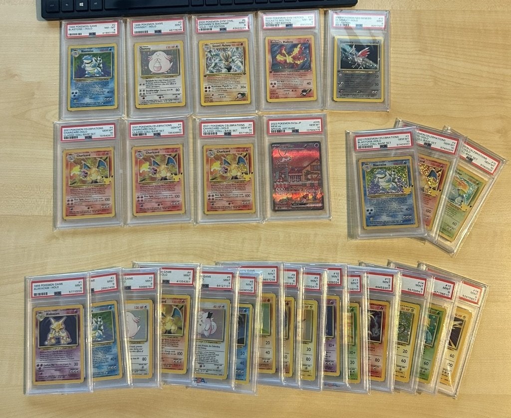 psa vintage wotc pokemonkaartjes(zie omschrijving), Ophalen of Verzenden, Zo goed als nieuw, Foil