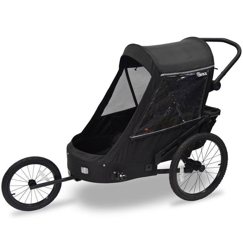 Wike Premium kinderfietsaanhanger + kinderwagen & jogger, Fietsen en Brommers, Fietsaccessoires | Aanhangers en Karren, Info@fietsaanhangeropmaat.nl