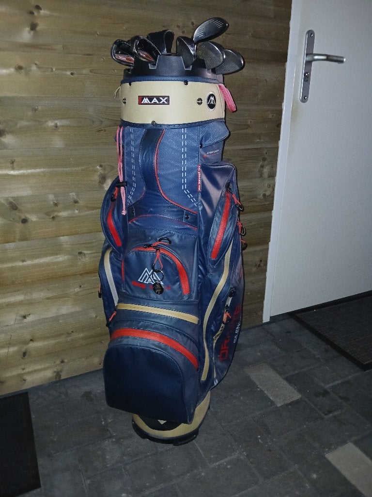 Golftas Max Silencio met Clubs, Ophalen, Gebruikt, Tas, Overige merken