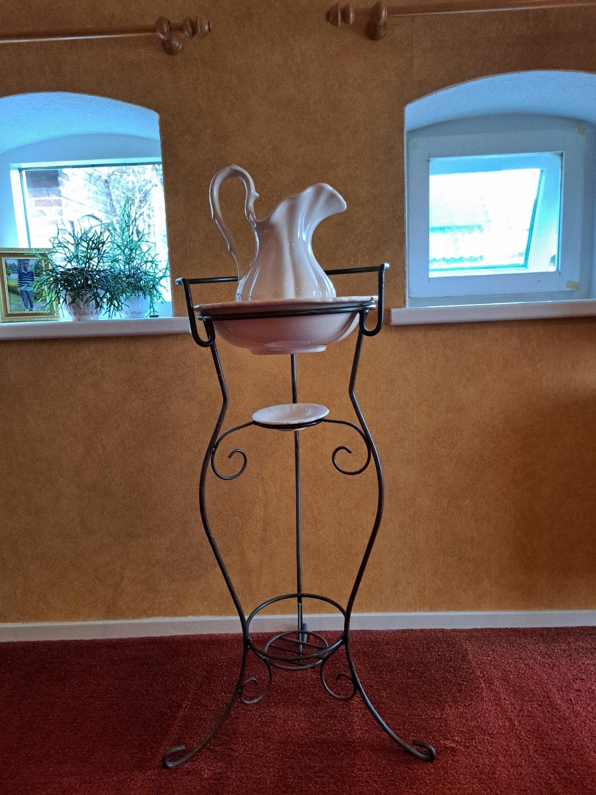 Antieke lampetstel met standaard, Antiek en Kunst, Ophalen