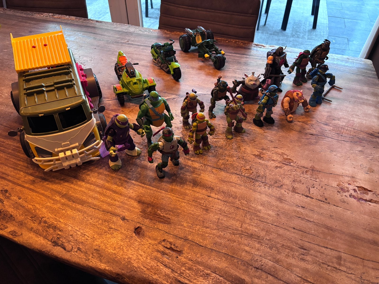Ninja Turtles verzameling – TMNT figuren, bus en voertuigen, Ophalen of Verzenden, Gebruikt