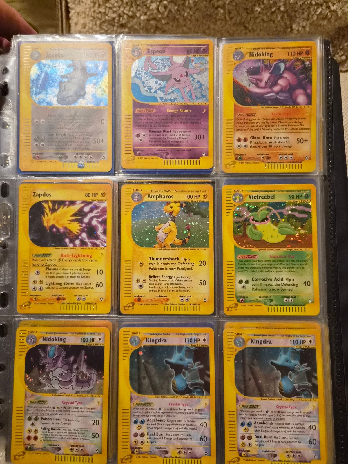 Aquapolis verzameling pokemon kaarten, deels compleet, Ophalen of Verzenden, Zo goed als nieuw, Meerdere kaarten