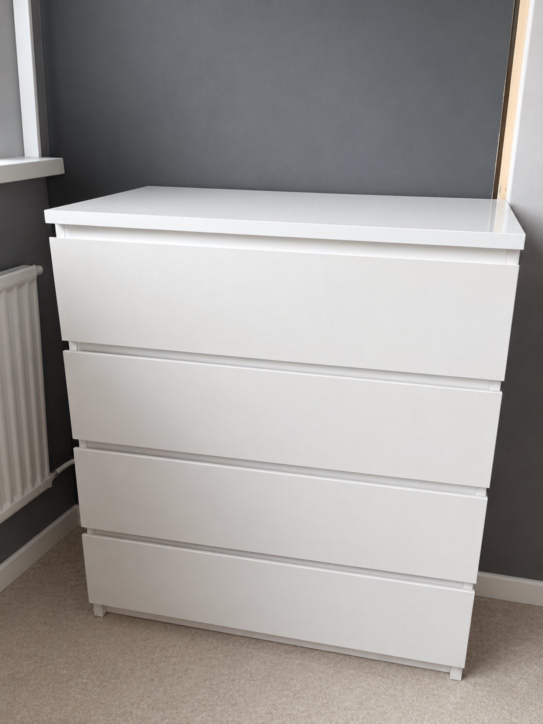 Witte ladekast - Gebruikt, maar in zeer goede staat, Ophalen, Overige materialen, Gebruikt, 100 tot 150 cm