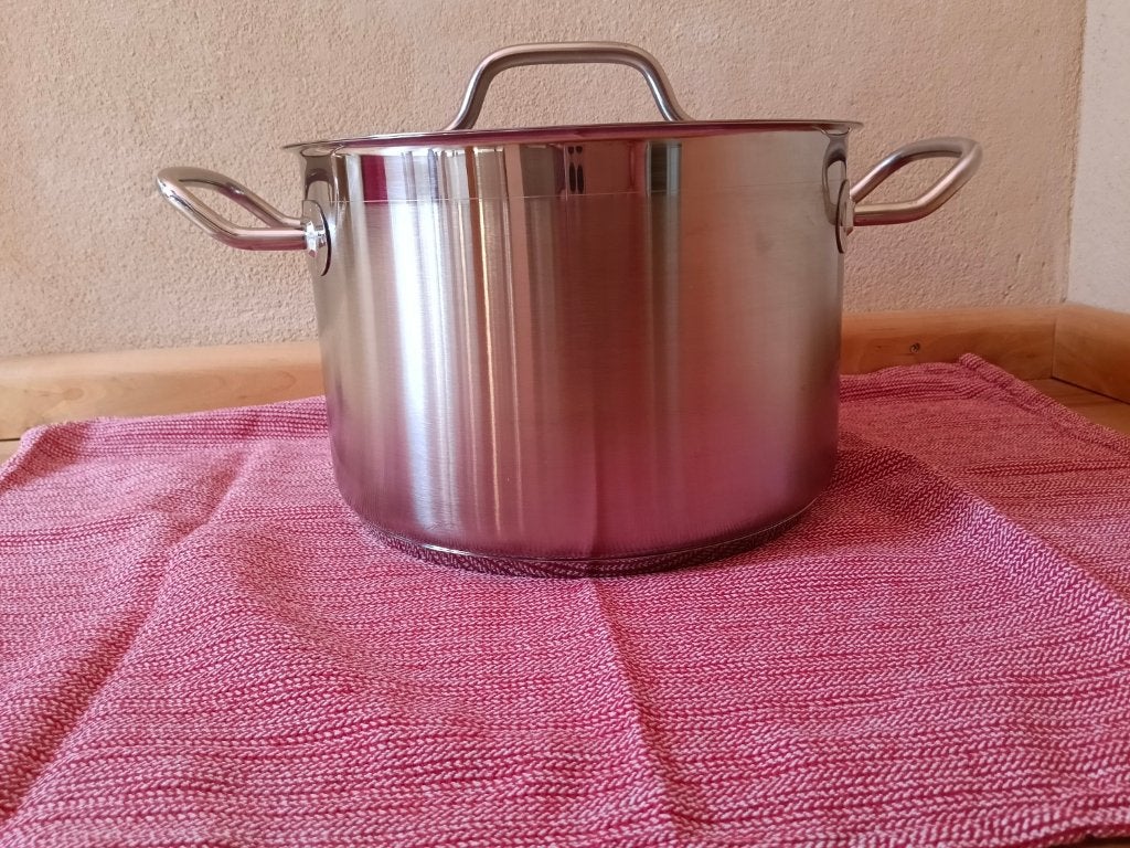 RVS kookpan, Huis en Inrichting, Keuken | Potten en Pannen, Ophalen of Verzenden, Zo goed als nieuw, Rvs, Kookpan