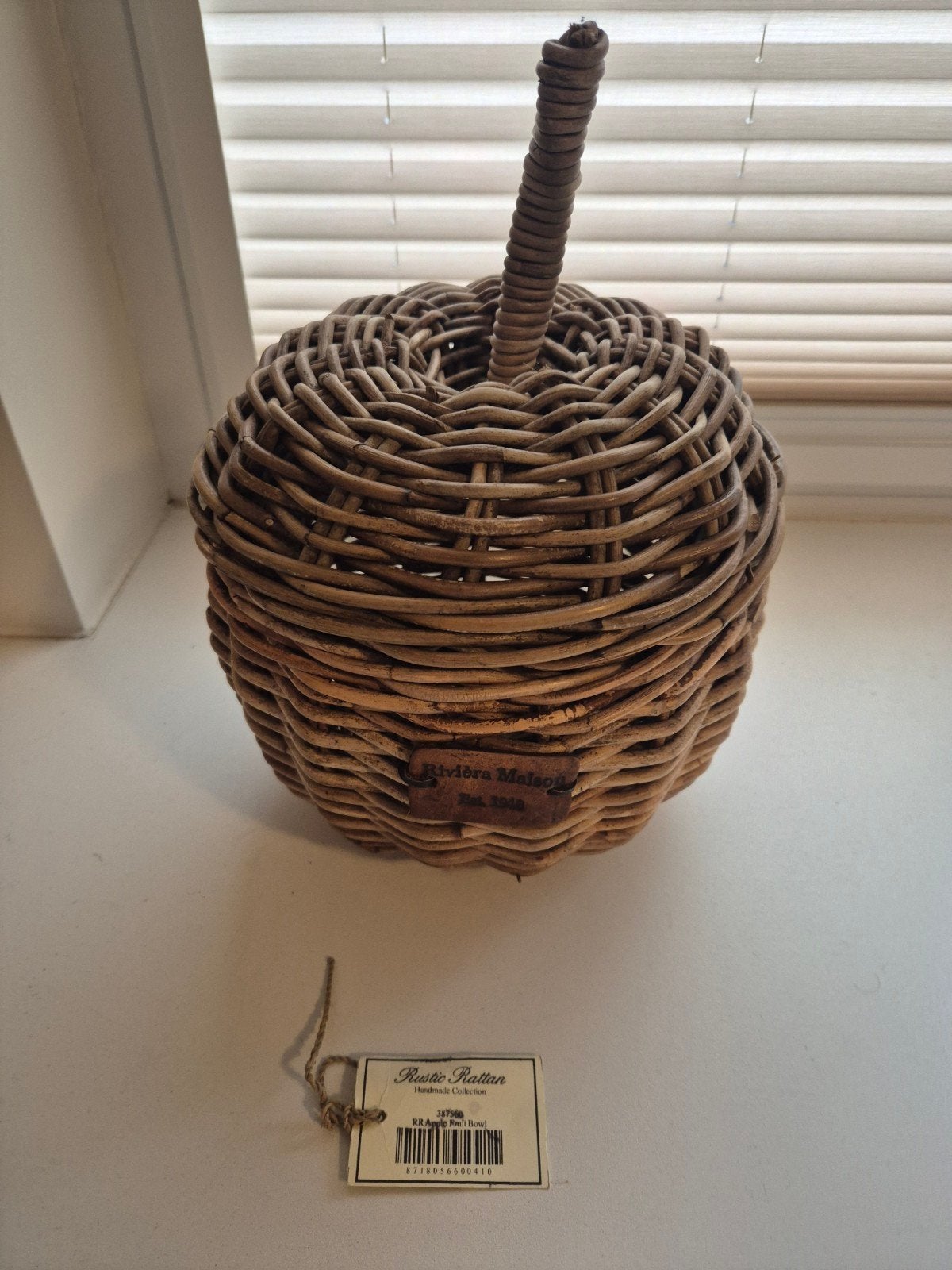 Riviera maison appel fruit bowl, Ophalen of Verzenden, Gebruikt, Rond, Riet