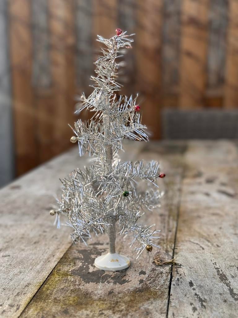 Oud Tinsel boomje kerst, Diversen, Kerst, Ophalen of Verzenden, Zo goed als nieuw
