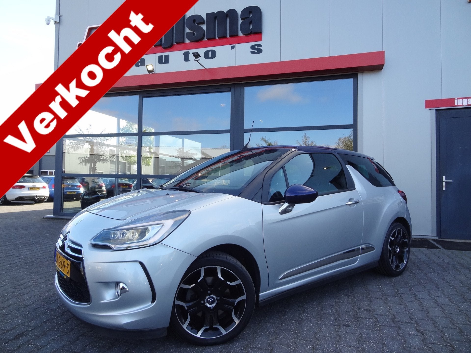 Citroën DS3 Cabrio 1.6 THP Sport Chic | CRUISE | OPEN DAK |, Auto's, Voorwielaandrijving, Gebruikt, Zwart, Cabriolet
