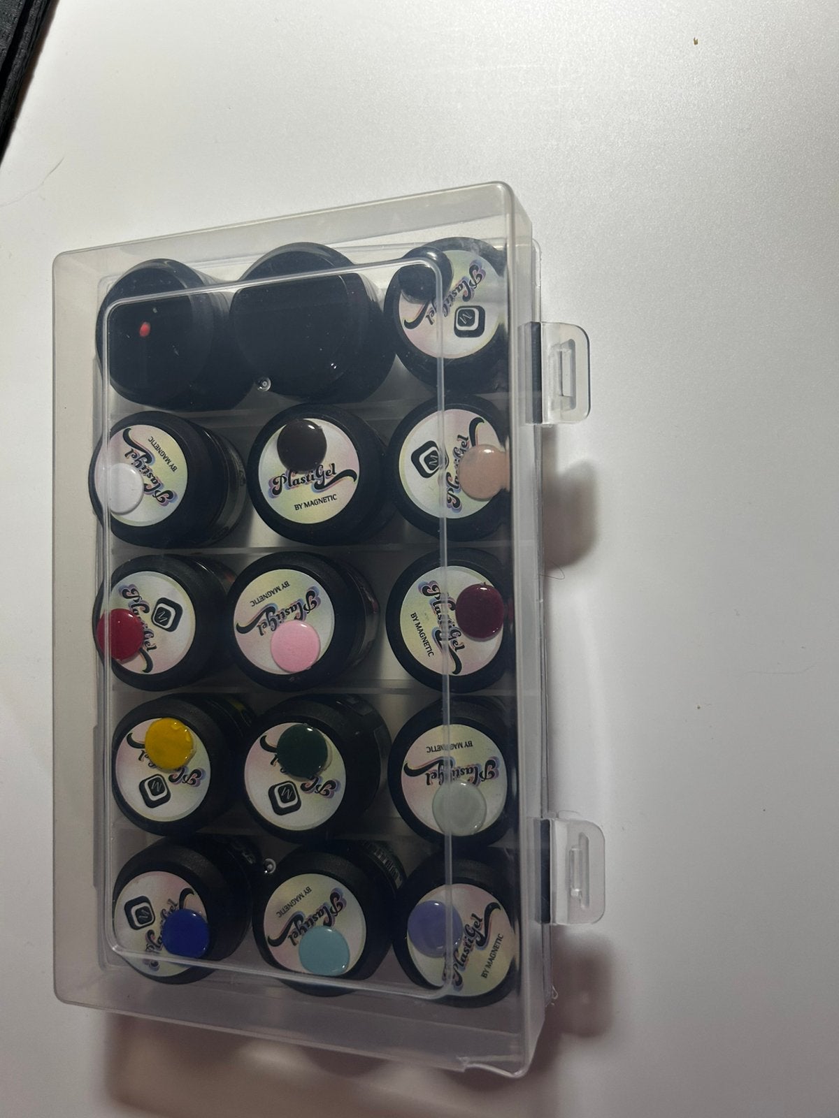 Plastigel van magnetic div. Kleuren in verzamel doos, Ophalen of Verzenden, Nieuw, Overige kleuren, Handen en Nagels