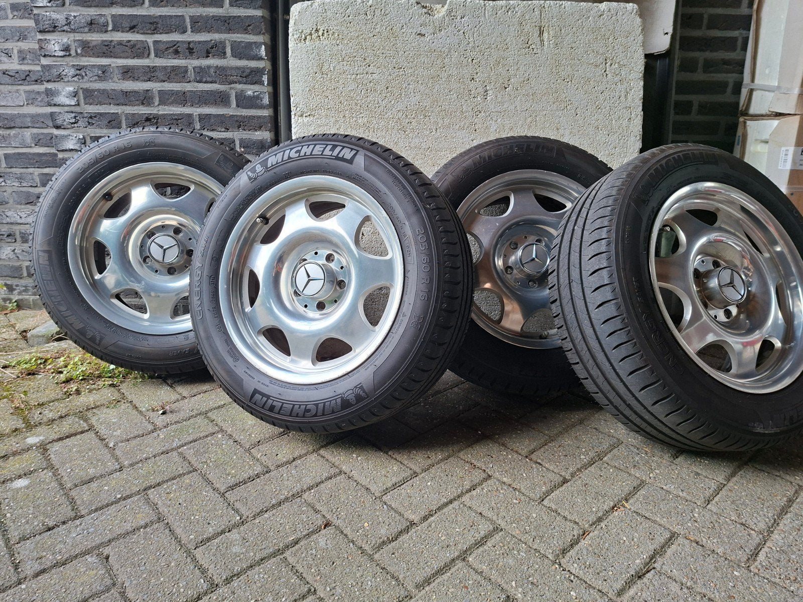 Mercedes 15 inch velgen met Michelin zomerbanden, Ophalen, Gebruikt