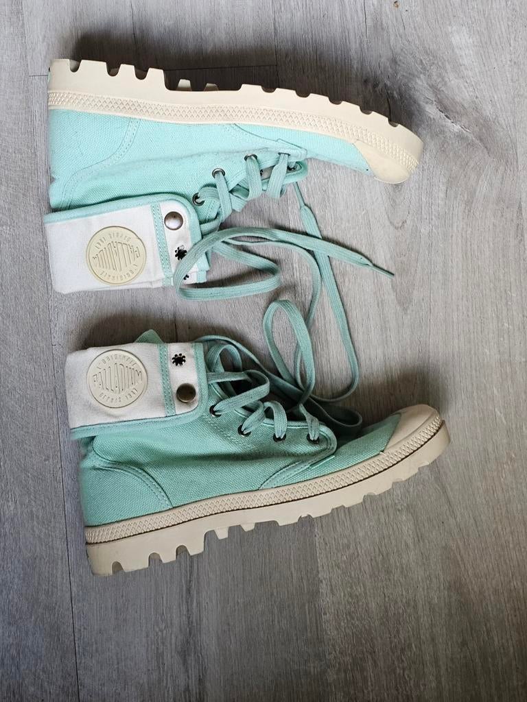 Palladium Pampa Hi Originale sneakers mintgroen - Maat 41,5, Ophalen of Verzenden, Sneakers of Gympen, Groen, Palladium