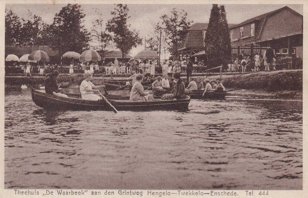 Hengelo, Twekkelo, De Waarbeek., Verzamelen, Verzenden, 1920 tot 1940, Gelopen, Overijssel