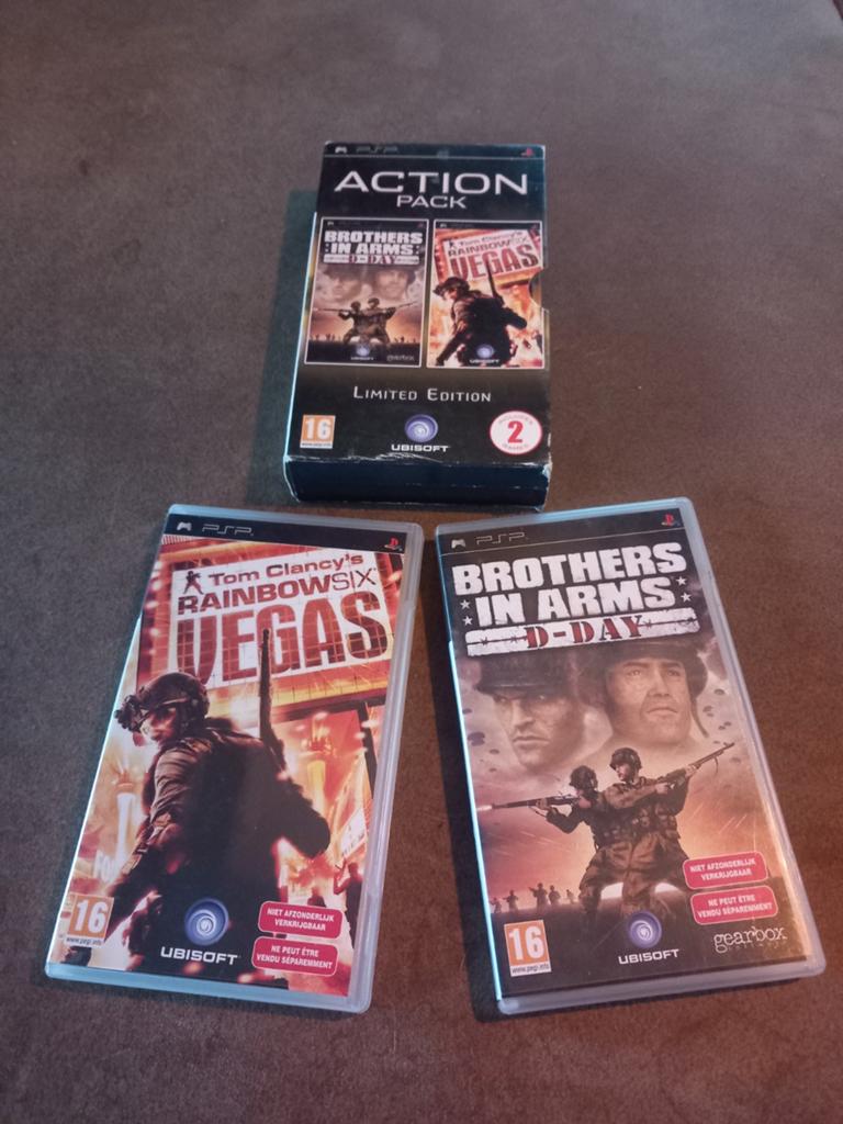 PSP Action Pack: Brothers in Arms D-Day & Rainbow Six Vegas, Ubisoft, Gebruikt, Ubisoft Entertainment S.A., 2 Cité de l'Innovation, 93696 Pantin Cedex, France