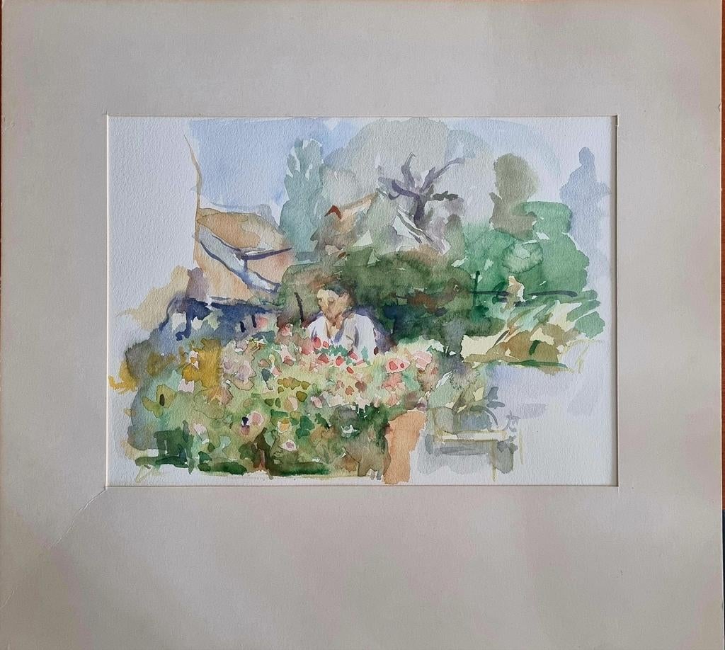 Toon Klaver (1932-2023) - Aquarel, Ophalen of Verzenden