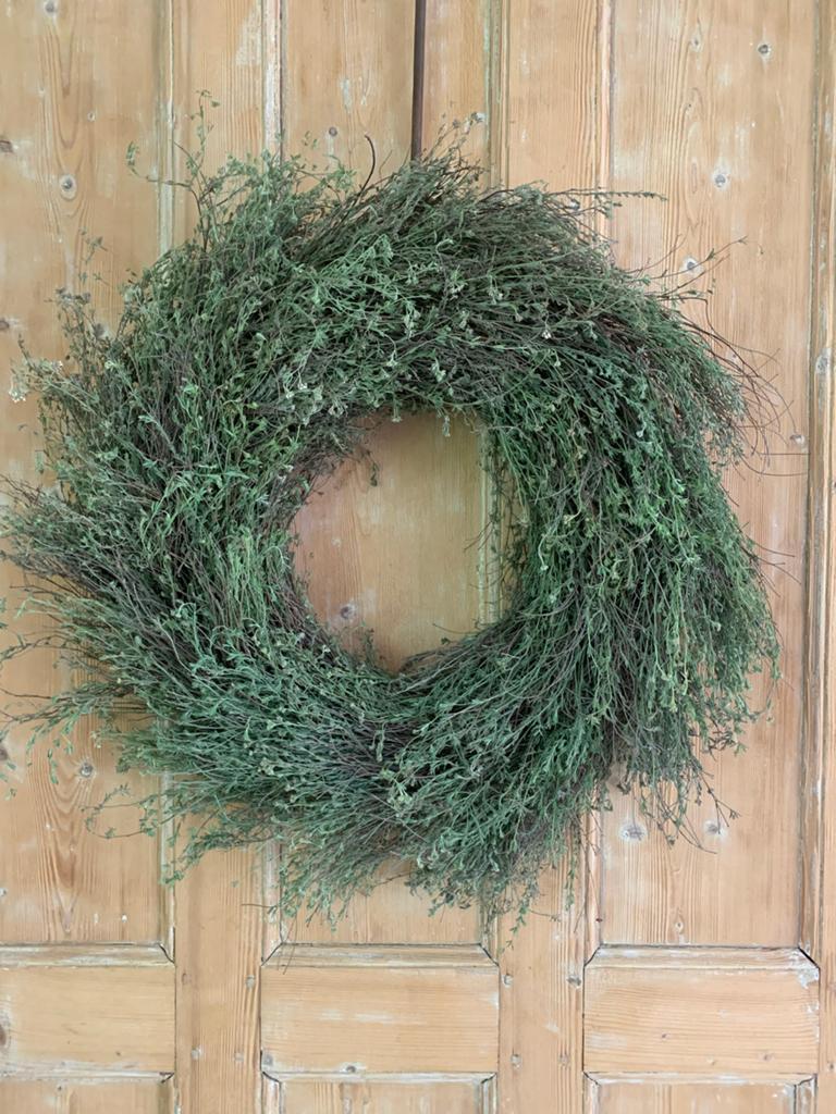 Grote Tijmkrans 65 cm - Natuurlijke Decoratie, Huis en Inrichting, Woonaccessoires | Kransen, Ophalen of Verzenden, Nieuw