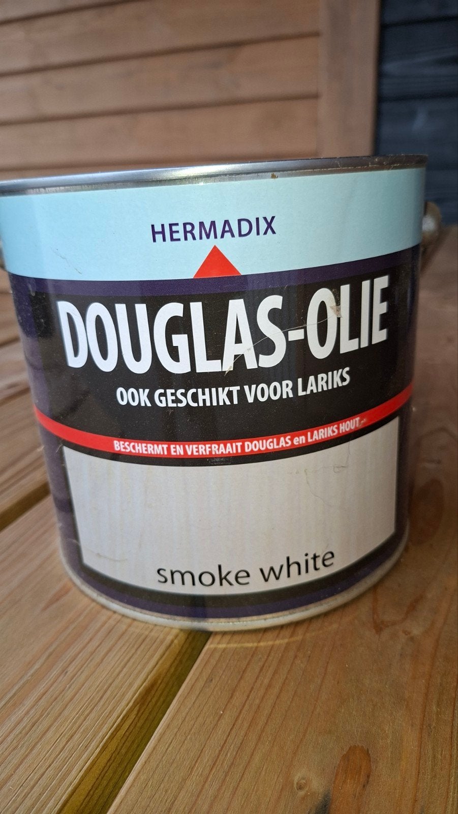 Hermadix Douglas-Olie Smoke White - Beschermt Hout, Ophalen, Nieuw, Wit, Beits