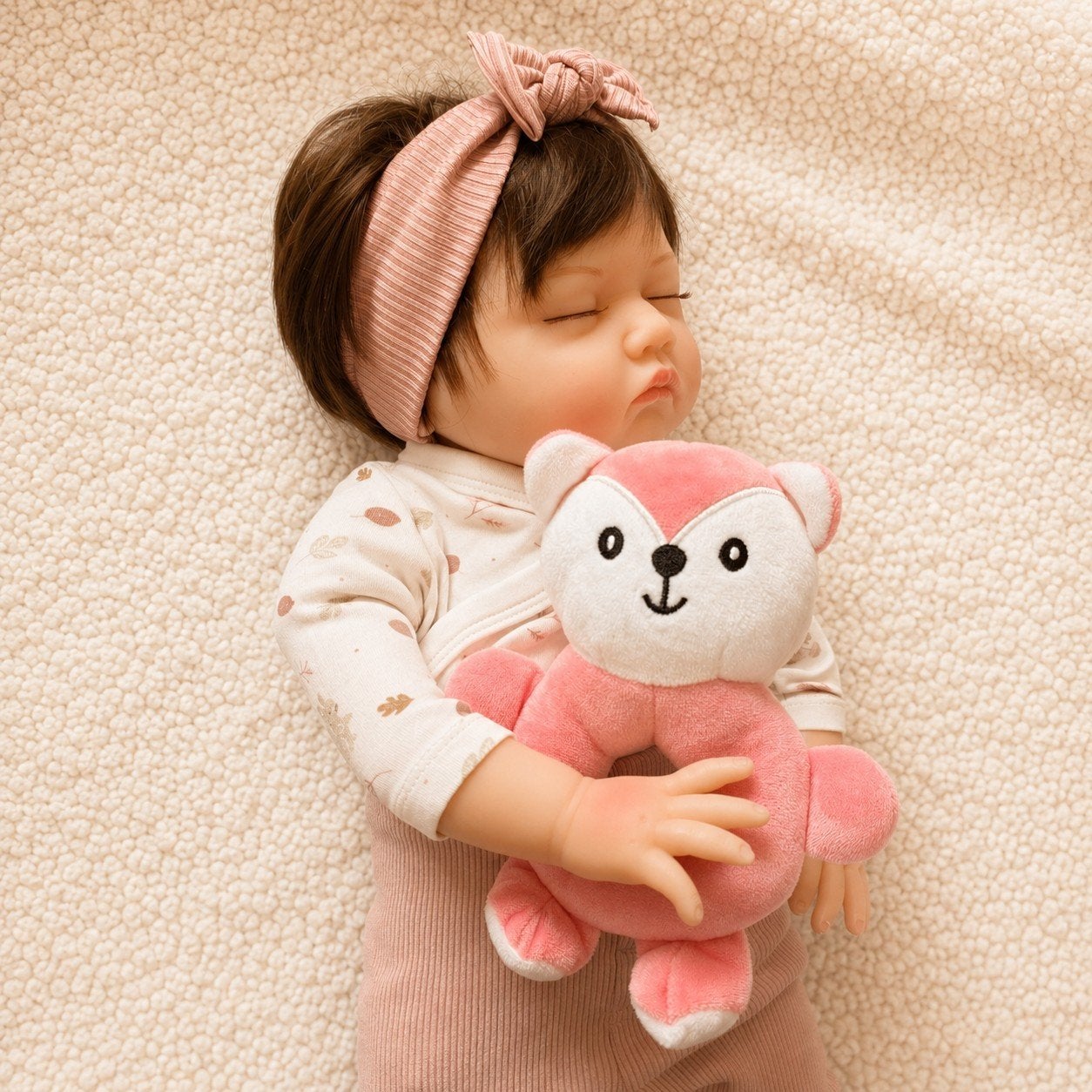 Reborn baby pop Isabeau - 50 cm - Incl. outfit + accessoires, Shijiazhuang Yuncai E-commerce CO., Ltd., Nieuw, Ophalen of Verzenden