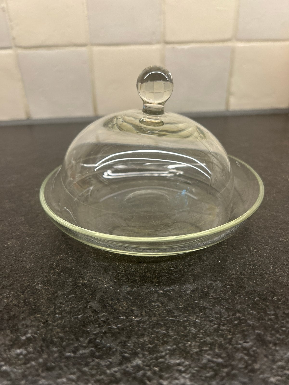 Glazen schaaltje met stolp, Ophalen of Verzenden