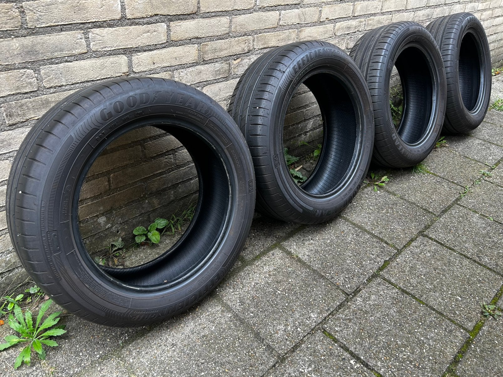 4x Goodyear Efficient Grip zomerband 195 55 16 uit 2025, Auto-onderdelen, Ophalen, Gebruikt, 16 inch, Band(en)