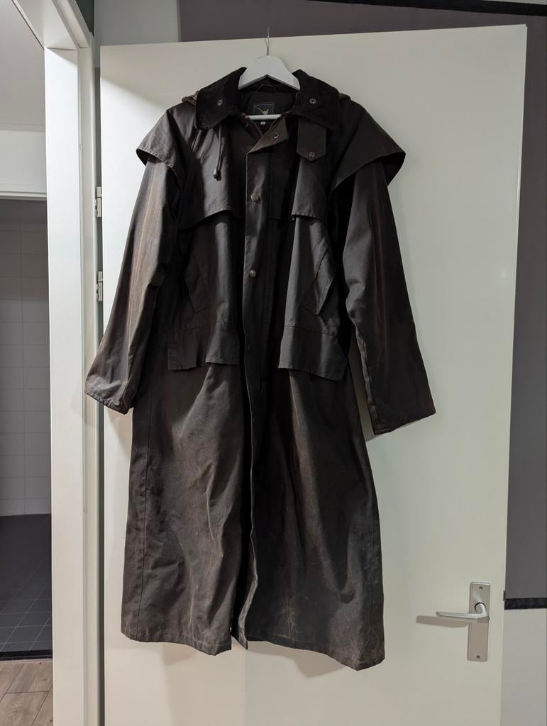 Wax jas van het Merk Mango Maat L, Ophalen, Maat 52/54 (L), Bruin, Zo goed als nieuw