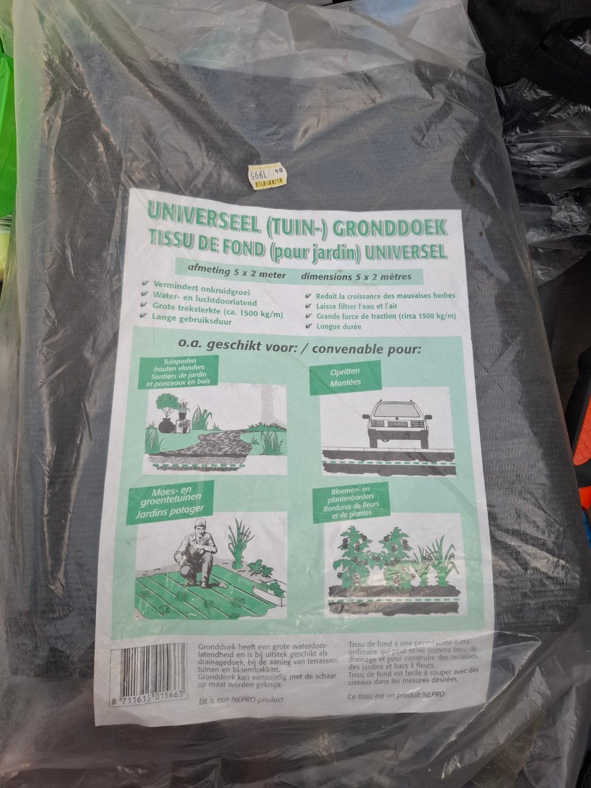Universeel Gronddoek 5x2m - Onkruidwerend en Waterdoorlatend, Ophalen of Verzenden