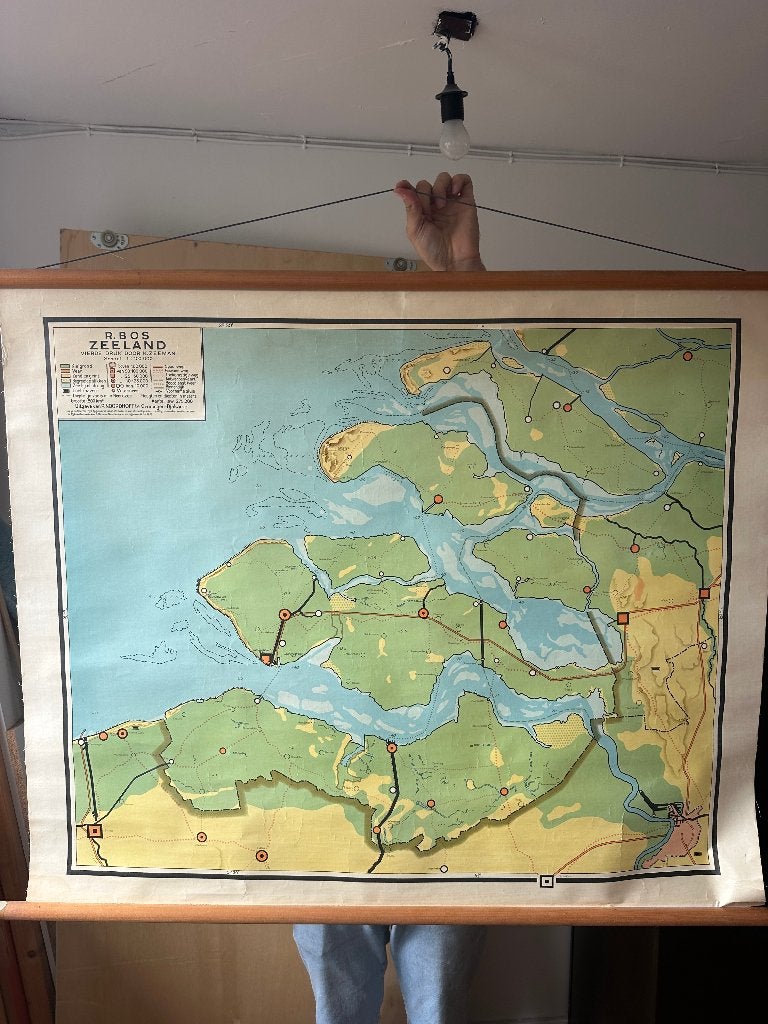 Landkaart Zeeland, 1800 tot 2000, Nederland, Ophalen, Onbekend