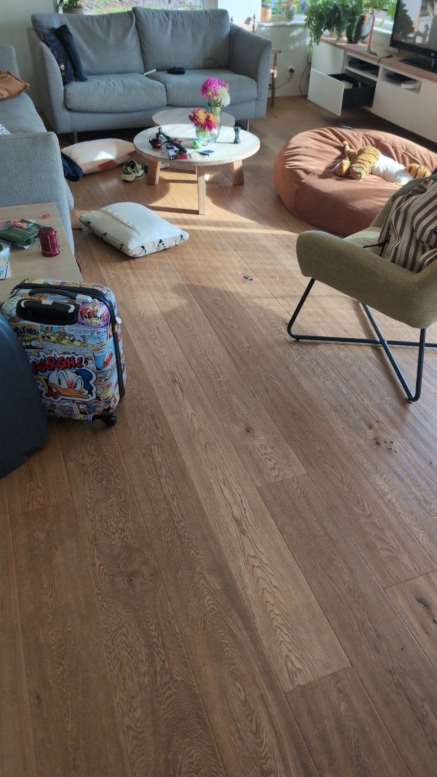 Mooie houten vloerdelen - Zo goed als nieuw, Parket, Gebruikt, Ophalen of Verzenden, 10 m² of meer