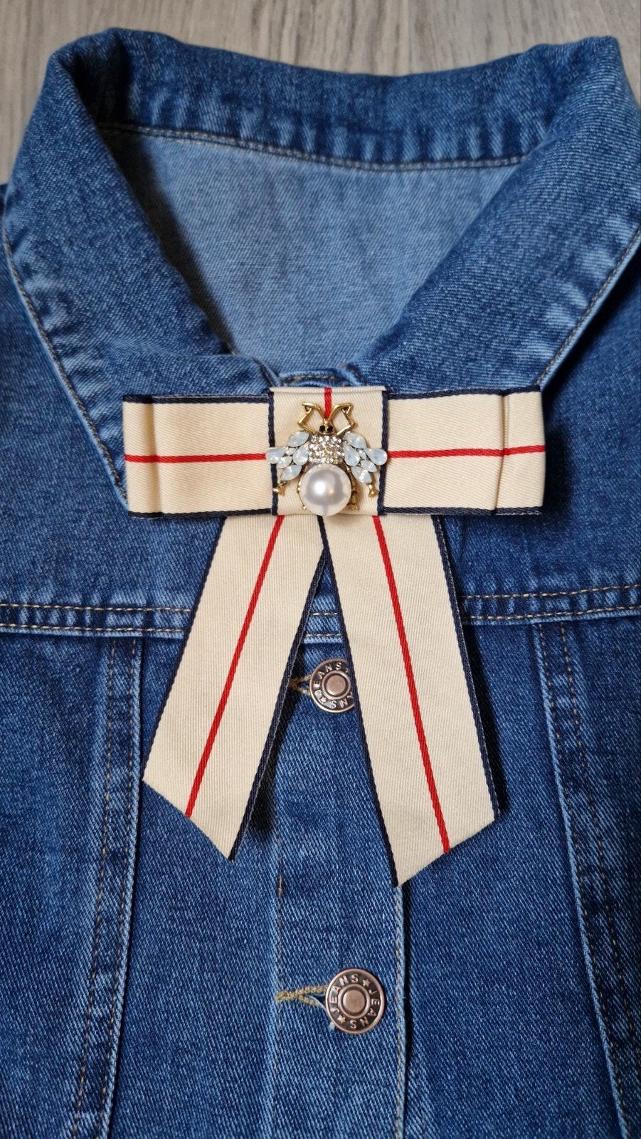 Elegante strik met  Parel, Overige materialen, Wit, Ophalen of Verzenden, Zo goed als nieuw