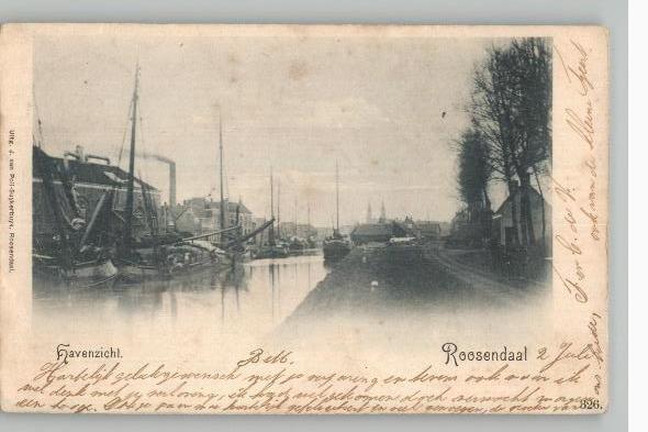 Roosendaal Havenzicht  schaarse TOPKAART st 1900 zie info, Verzenden, Voor 1920, Gelopen, Noord-Brabant