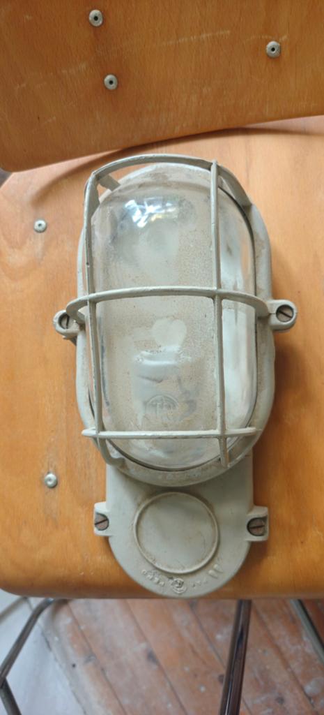 Vintage Industriële Kooilamp 'Bully Lamp' - Industria, Ophalen of Verzenden