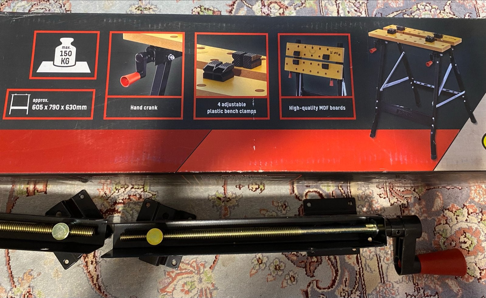 Parkside Werkbank - Nieuw in doos- nooit gebruiken, Ophalen, Nieuw, 70 tot 120 cm, Bankschroef