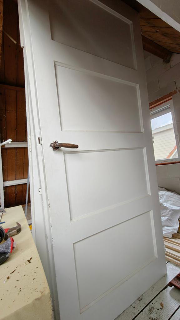 [GRATIS] 2x paneeldeuren binnen, Doe-het-zelf en Verbouw, Deuren en Horren, Ophalen, Gebruikt, Binnendeur, 200 tot 215 cm