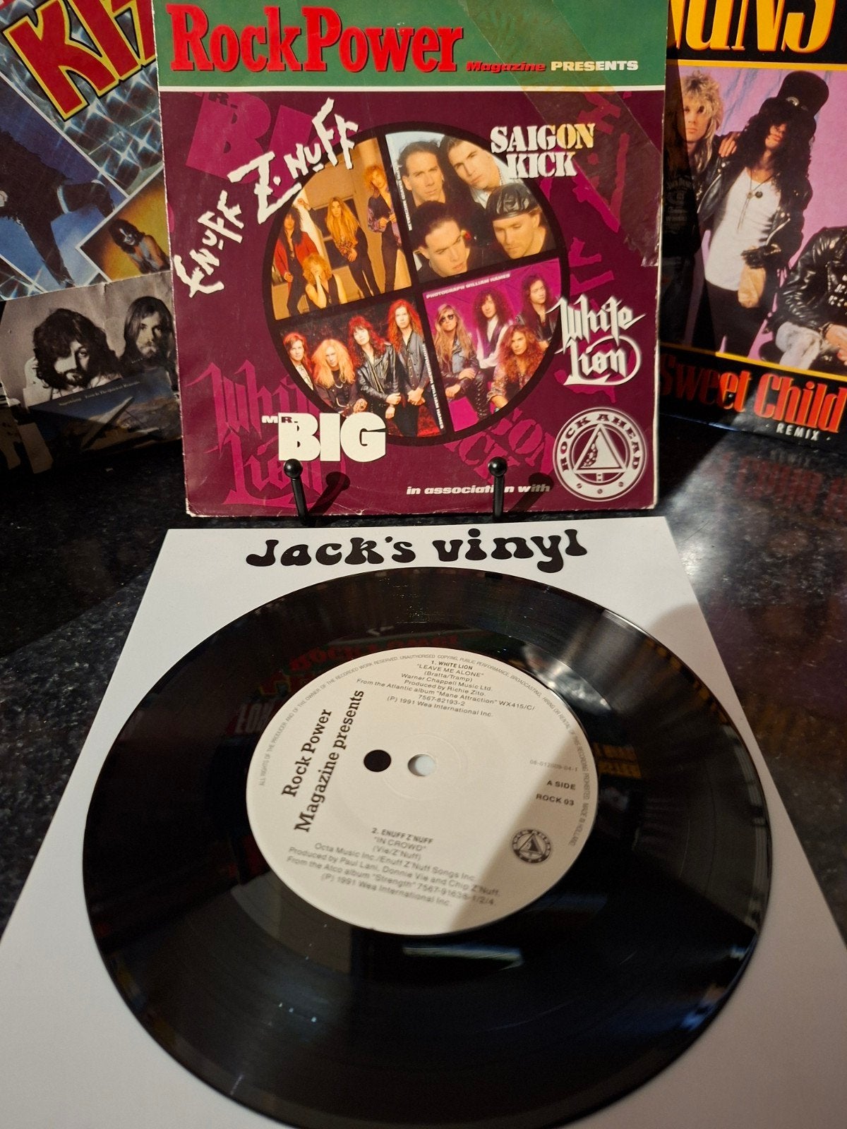 Rock Power Magazine Presents - White Lion, Enuff Z'Nuff 1991, Cd's en Dvd's, Beschermende buitenhoes, Gebruikt, Hard Rock, 7 inch