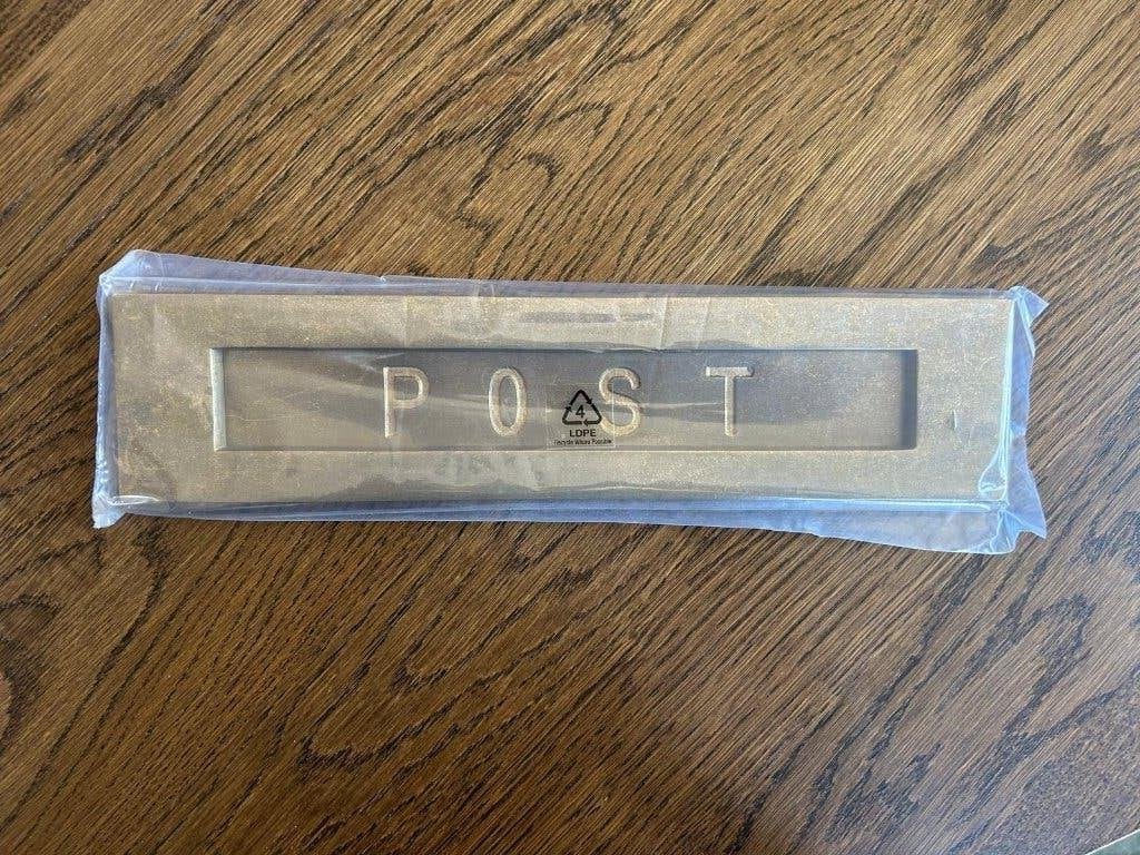 Brievenbus inscriptie post, Brievenbusklep, Nieuw, Ophalen of Verzenden, Inbouw