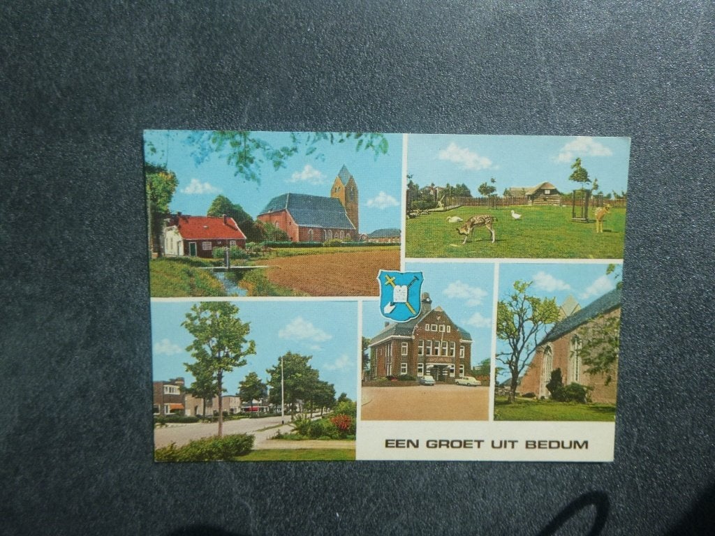 Bedum, groeten uit/kerk 1971, Verzenden, 1960 tot 1980, Gelopen, Noord-Brabant