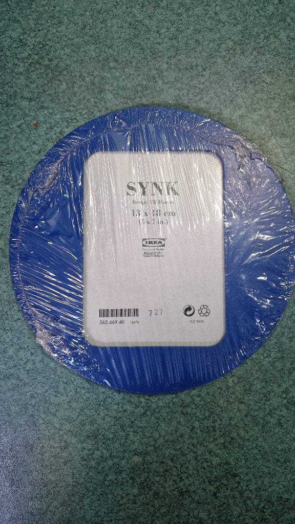Fotolijst blauw nieuw, Ophalen of Verzenden, Nieuw, Blauw, Standaard fotolijst