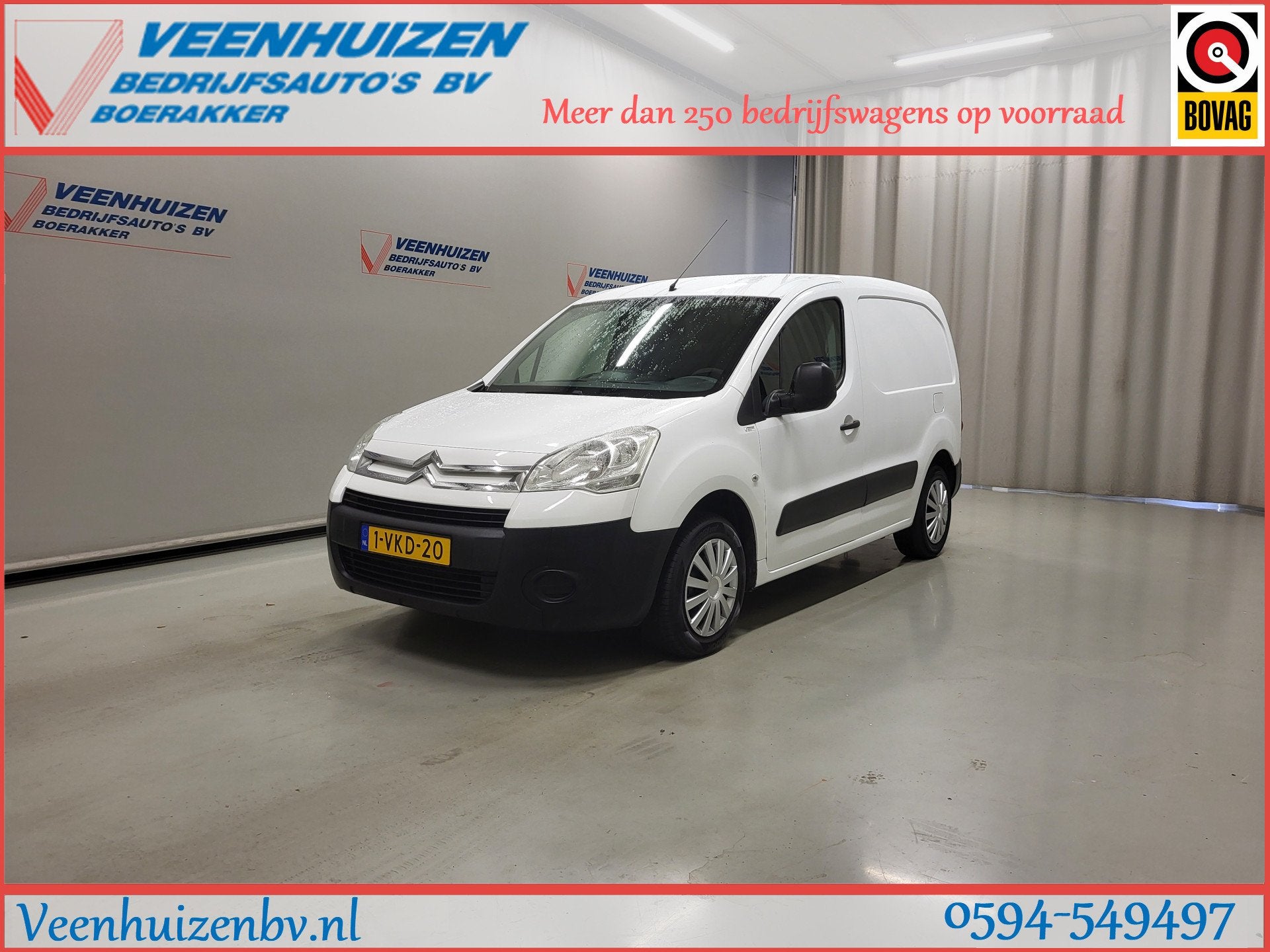 Citroën Berlingo 1.6HDI Airco 3-Zits (bj 2010), Voorwielaandrijving, Euro 5, 4 cilinders, Citroën