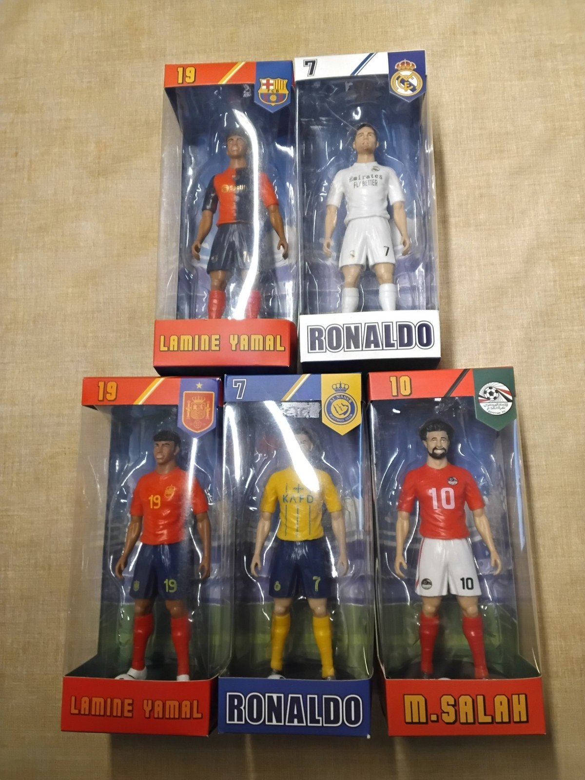 Voetbalactiefiguren: Lamine Yamal, Ronaldo, M. Salah (Nieuw), Kinderen en Baby's, Ophalen of Verzenden