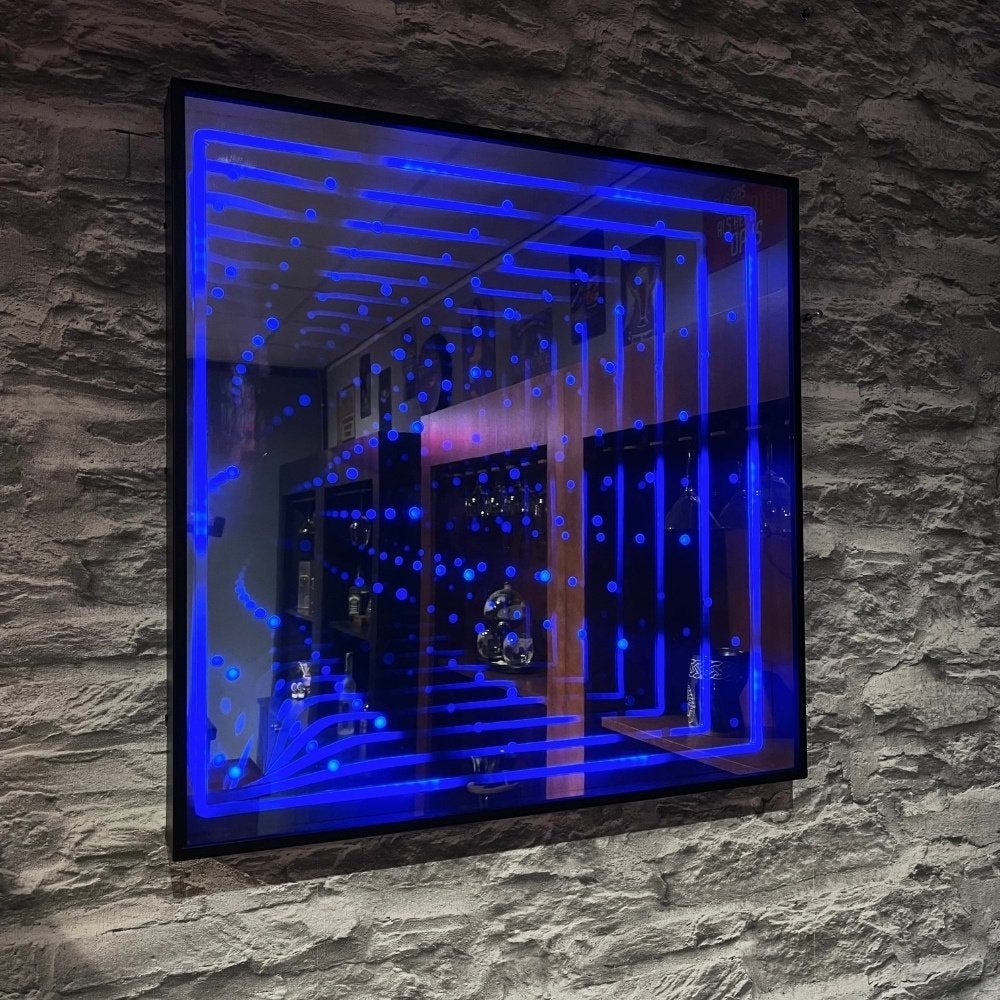 Led infinity spiegel - Leddecoratie - Verlichting - Spiegels, Kouwehoek 1b, Cave & Garden, Nieuw, Ophalen of Verzenden