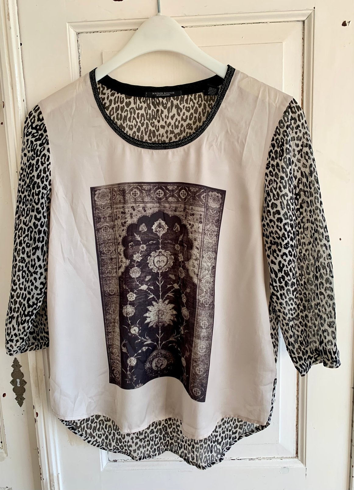 Mooie tuniek, S, Maison Scotch, Ophalen of Verzenden, Zo goed als nieuw, Maat 36 (S), Beige