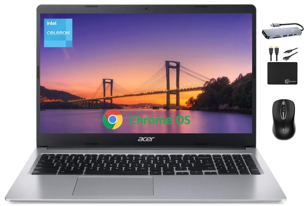 Acer Chromebook met touchscreen, Ophalen, 4 GB of minder, 15 inch, Qwerty