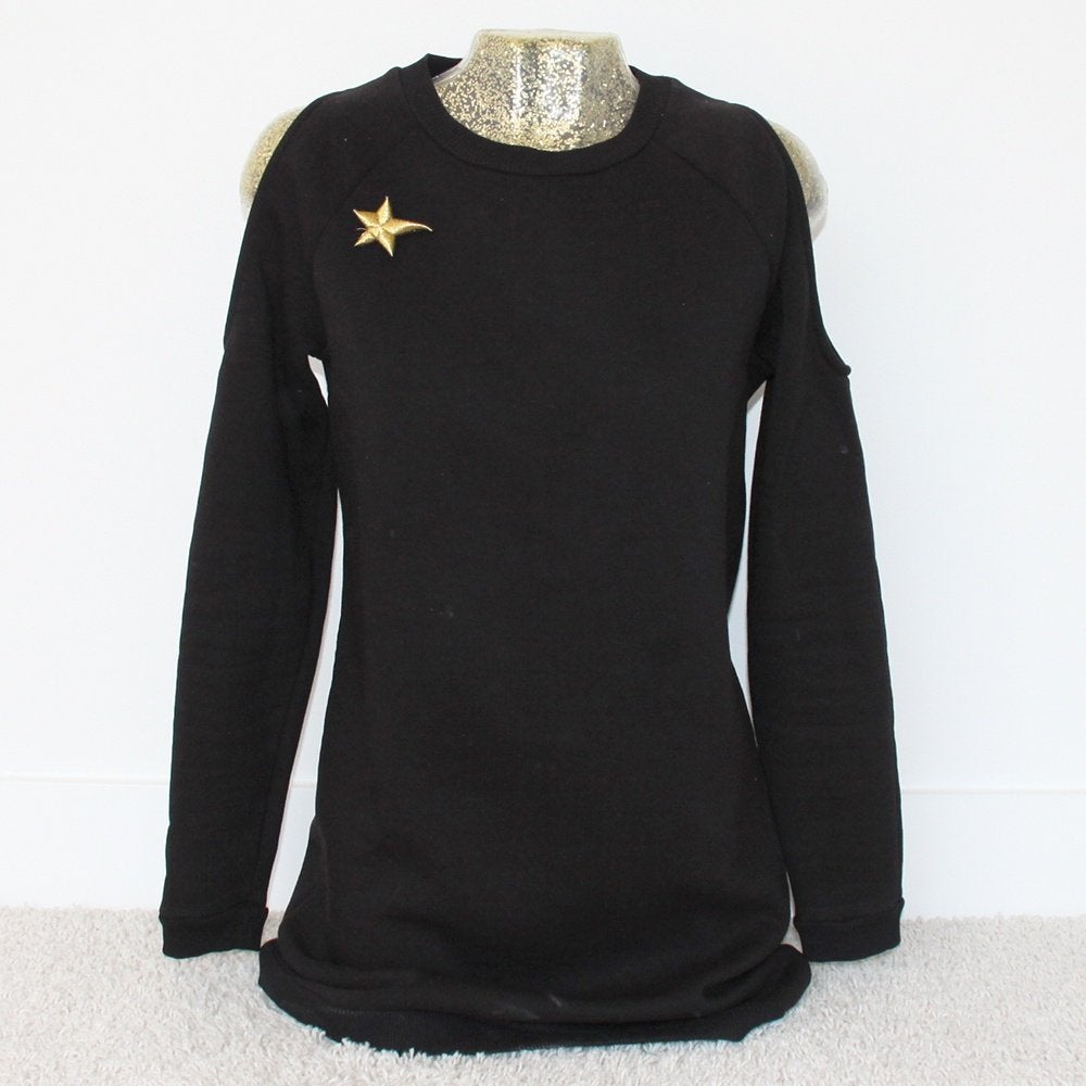 Super Leuke Object Sweater Jurk (S) - 87 € 40,-, Zwart, Object, Ophalen of Verzenden, Zo goed als nieuw