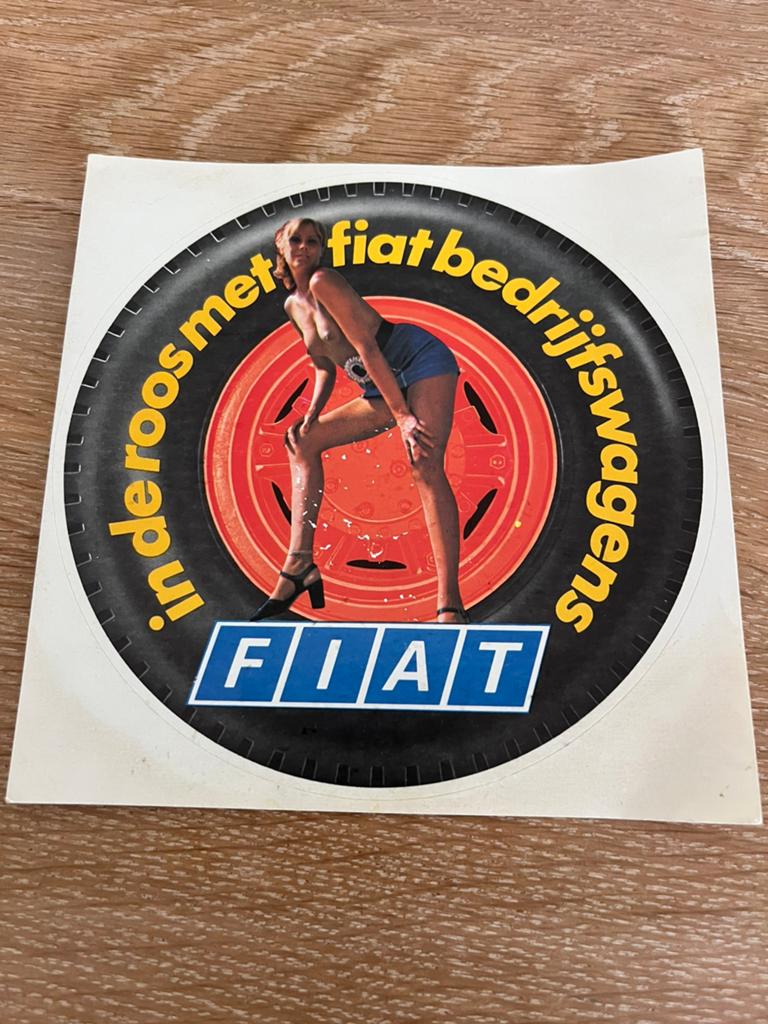 Retro sticker Fiat, Verzenden